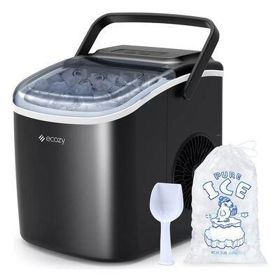 M&aacute;quina Para Hacer Hielo Shtark SHTMAQH 2 Tama&ntilde;os Port&aacute;til El&eacute;ctrica 12kg Color Plateado 127V