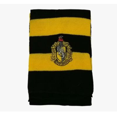 Bufandas Harry Potter Hogwarts Bordado color amarillo