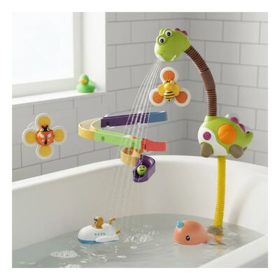 "Dino Splash Divertido Juguete Ba&ntilde;o Beb&eacute; Ducha Regadera Tobog&aacute;n Flotadores Verde de Buena calidad Excelente Accesorio