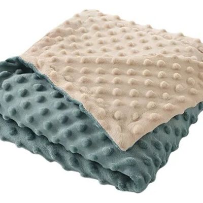 Cobija Para Bebe Manta Cobertor Verde Beige