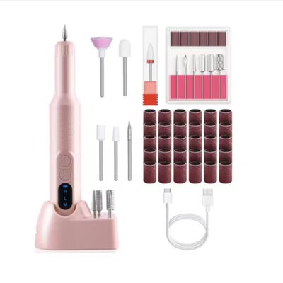 Port&aacute;til Torno El&eacute;ctrico Para U&ntilde;as Con Kit De Brocas Herramienta Velocidad Ajustable Torno Port&aacute;til Para U&ntilde;as Manicura