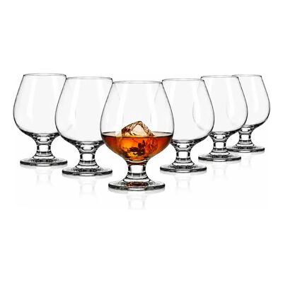 Copas Vidrio Cog&ntilde;ac Vidrio 330ml Color Cognac 6 Piezas