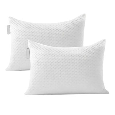 Almohadas Memory Foam Gel C&oacute;moda Suave Ajustable Color Blanco 2 Piezas