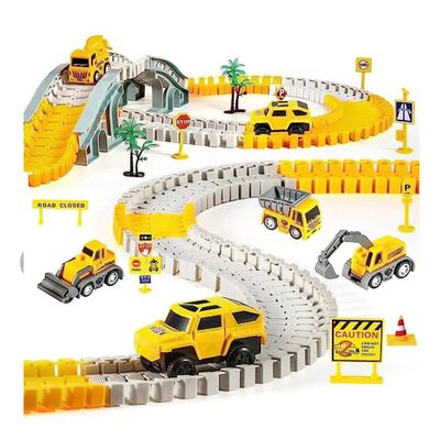 Juego Flexible De Pistas Carros 252pz AMARILLO GRIS