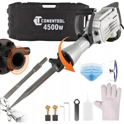 4500w Rompedor De Concreto Demoledor Profesiones Con Gafas