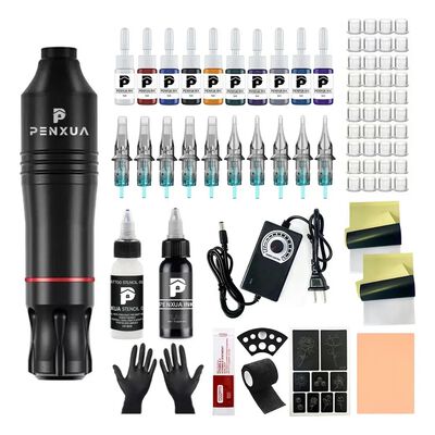 PENXUA Kit Completo de M&aacute;quina de Tatuaje Rotativa
