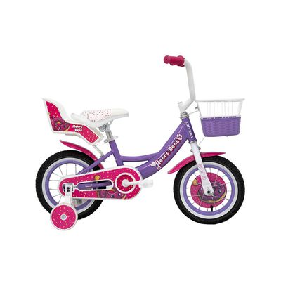 Bicicleta Infantil Rodada 12 de Acero Veloci Heart Beat Color Violeta