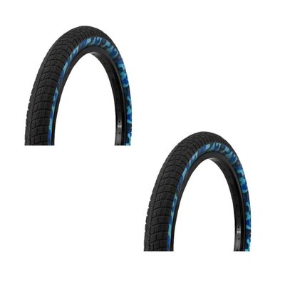 DOS LLANTAS R-20 X 2.125 CAMUFLAJE R-20 BMX CROSS AZUL ENDY1