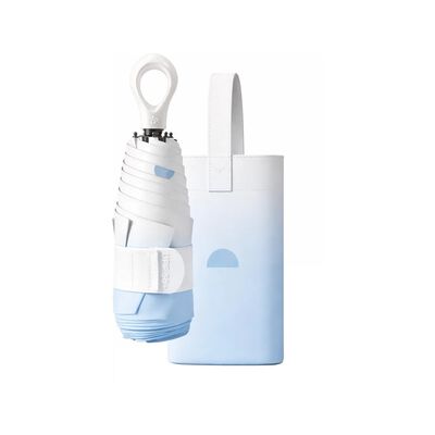 Paraguas De Bolsillo Sombrilla Protecci&oacute;n Uv Moda Dise&ntilde;o Azul claro