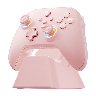 Mando Gamer Inal&aacute;mbrico Bluetooth para PC, Android y Switch Rosa