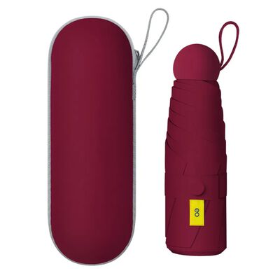 Paraguas Sombrilla Bolsillo Anti-ultravioleta +bolsa C&aacute;psula Rojo