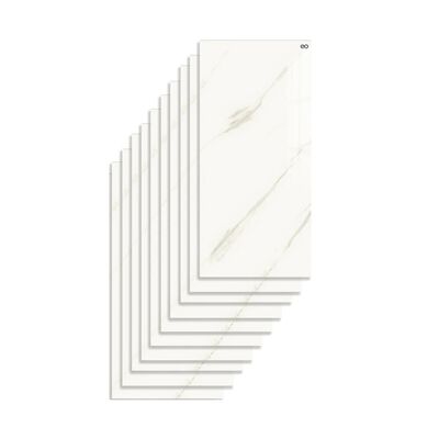 Azulejo De Imitaci&oacute;n Papel Tapiz 3d Cocina Lavable 30*60cm.Blanco Jazz
