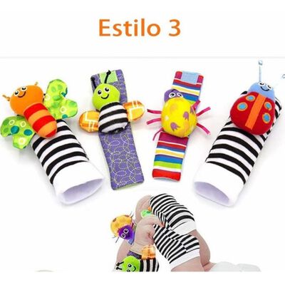 Sonajas Para Bebe Calcetines Juguete Estimulaci&oacute;n Temprana 4 Estilo 3