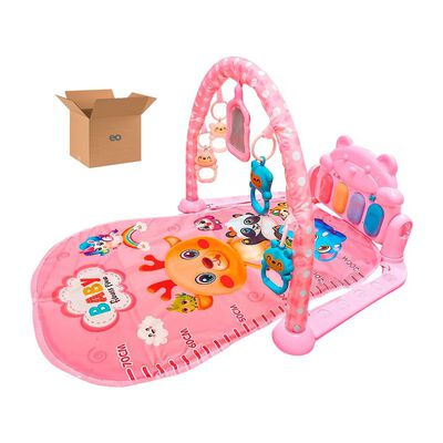Gimnasio Para Beb&eacute;s Piano Musical Tapete De Juegos Pataditas Rosa/Reno