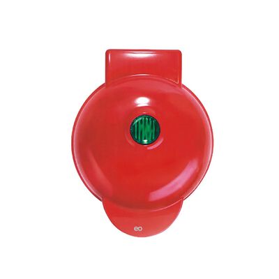 Waflera Electrica Port&aacute;til Para Desayuno R&aacute;pido Rojo