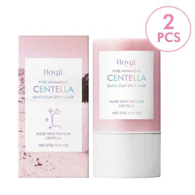 Hoygi SET 2 PCS Mascarilla de Arcilla Stick Centella 27g Minimiza Poros ,Hidrata y Calma la Piel Sensible, K-Beauty