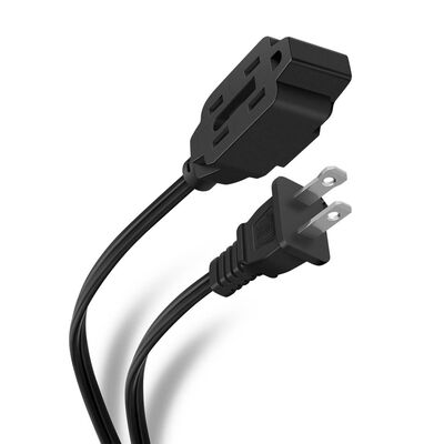 Extensi&oacute;n de 3 contactos, de 4 m, negra