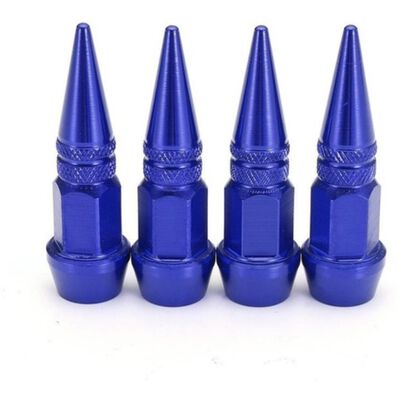 4pzs Picos Pivote Cubre V&aacute;lvula Alumini 4.5cm Auto Moto Bici azul