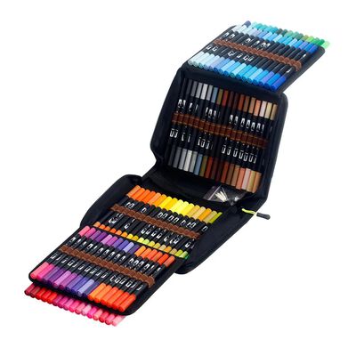Colores Plumones Doble Punta 100 Piezas