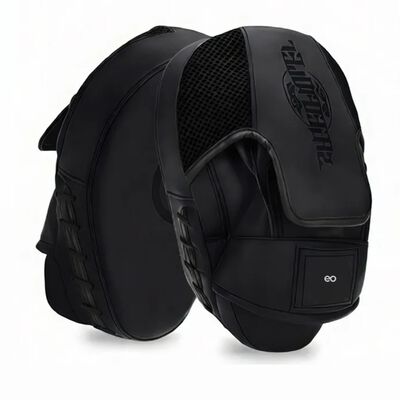 Par De Manoplas De Boxeo Curvas Almohadillas de Entrenamiento de Boxeo Negro