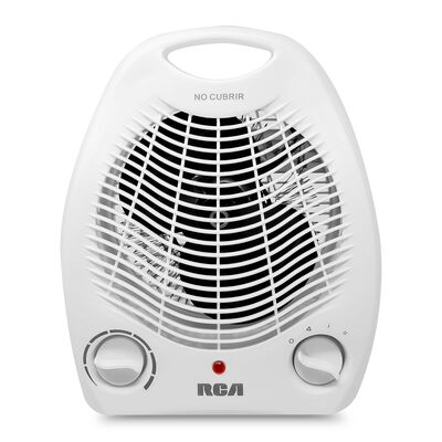 RCA Calefactor El&eacute;ctrico con Ventilador RC-A01, Compacto y Port&aacute;til con Termostato Ajustable.