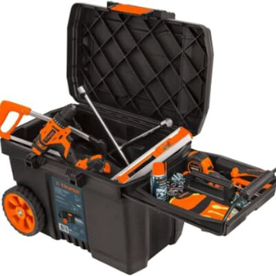 Caja de herramientas con ruedas Truper 23p.