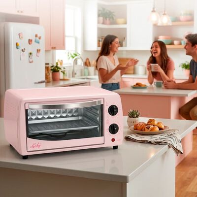 Horno El&eacute;ctrico Lucky K&uuml;ki Pink 10 Litros