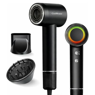 Secadora de Cabello 1500W con Tecnolog&iacute;a I&oacute;nica, 2 Velocidades y 4 Ajustes de Calor, Negro, Bluelander