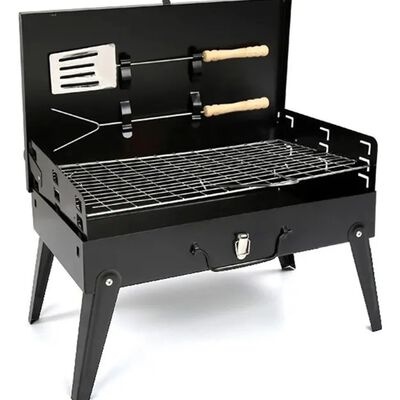 Parrilla Asador Plegable Con Accesorios Camping Port&aacute;til Pro
