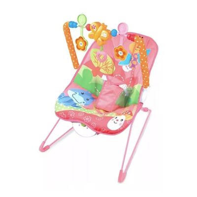 Silla vibradora mecedora de beb&eacute; musical con juegos color Rosa