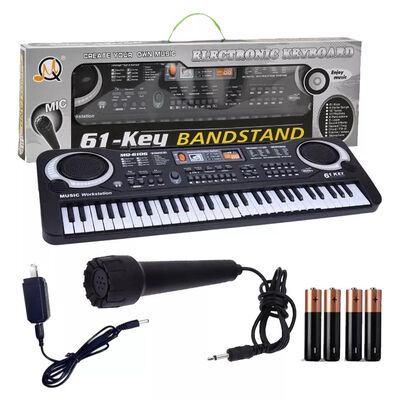61 Teclado Piano Digital 61 Teclados Piano Para Ni&ntilde;os Con Micr&oacute;fono,teclados Musicales Para Ni&ntilde;as Ni&ntilde;os,color negro