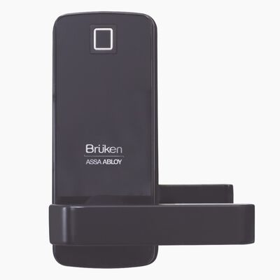 Cerrojo Electr&oacute;nico BRUKEN ASSA ABLOY BRK3551 con Manija, Lector de Huella y Tarjeta para Puerta de Vidrio