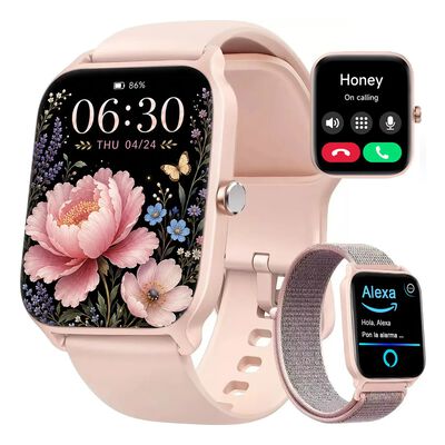 Smartwatch 1.8'' Reloj Inteligente Bluetooth Rosa