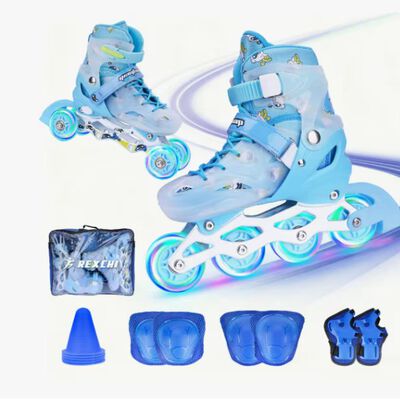 Patines Ajustable Color Azul Para Ni&ntilde;os S