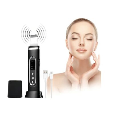 Limpiador Facial Ultras&oacute;nico Negro Carga Usb 4 Modos Profundos Modelo Negro