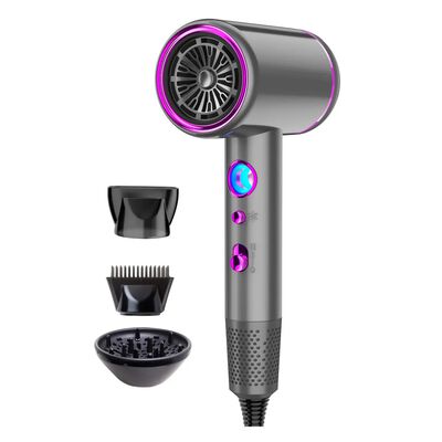 Secadora De Cabello Profesional Port&aacute;til 3 Velocidades Negro