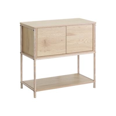 Ilios Innova | Consola Recibidor Minimalista de Madera Clara con Puertas, Mueble Auxiliar Compacto y Resistente