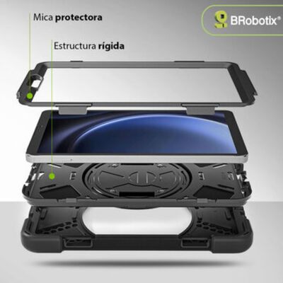 BRobotix Funda Uso Rudo de TPU para Tablet Galaxy Tab A11 8.7", Negro.