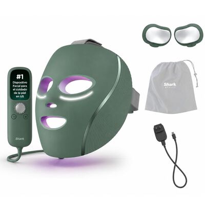 Shark CryoGlow M&aacute;scara LED Antiedad, Roja, Azul e Infrarroja, Verde
