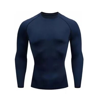 Playera Licra Deportiva Secado R&aacute;pido De Compresi&oacute;n Marino G