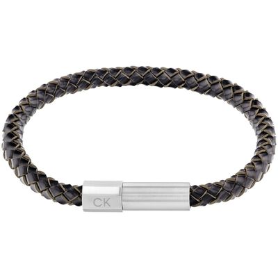 Pulsera Negro Y Plateado Calvin Klein Para Hombre