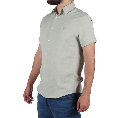 Camisa Manga Corta Lisa de Moda Polo Club Hombre