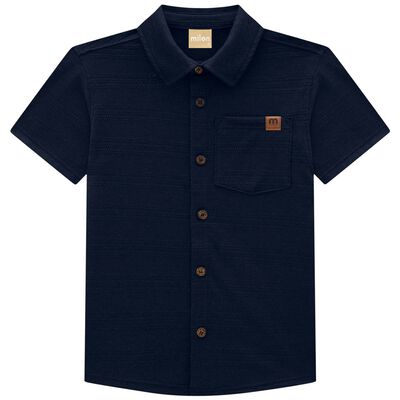 Camisa Lisa Manga Corta Milon para Beb&eacute; Ni&ntilde;o