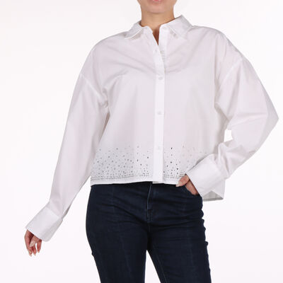 Blusa Piedras Elegante Manga Larga Lifestyler para Mujer