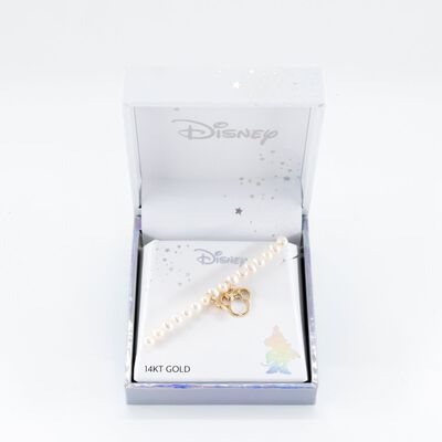 Pulsera Minnie Perlas Oro 14K Disney