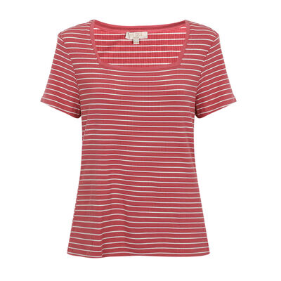 Playera Rayas Escote Cuadrado Life Styler Para Mujer Curvy