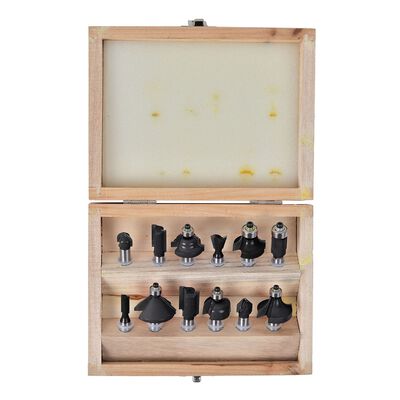 Juego de 12 Brocas para Router Tactix
