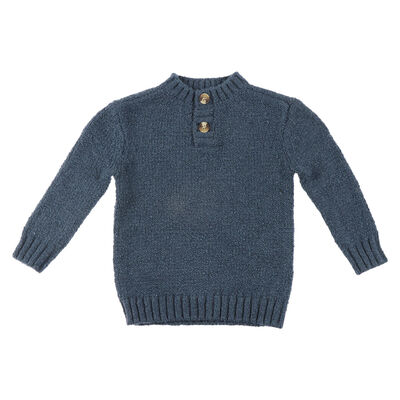 Su&eacute;ter Cuello Alto con Botones Tejido Melange Jeanious Ni&ntilde;o