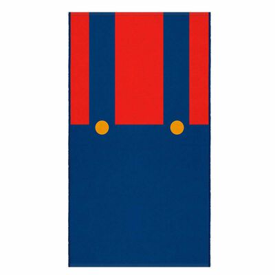 Toalla Playa Mario 1 Rojo 240G 74 cm X 1.47 mts Micf Mario Bros