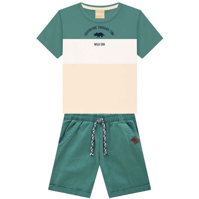 Conjunto Playera Manga Corta y Short Milon para Ni&ntilde;o